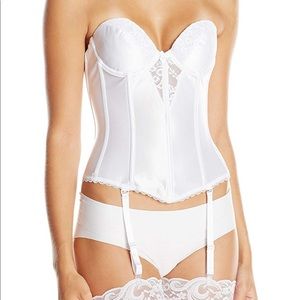 Va Bien satin low back bustier. Size 34A NWT. Wht